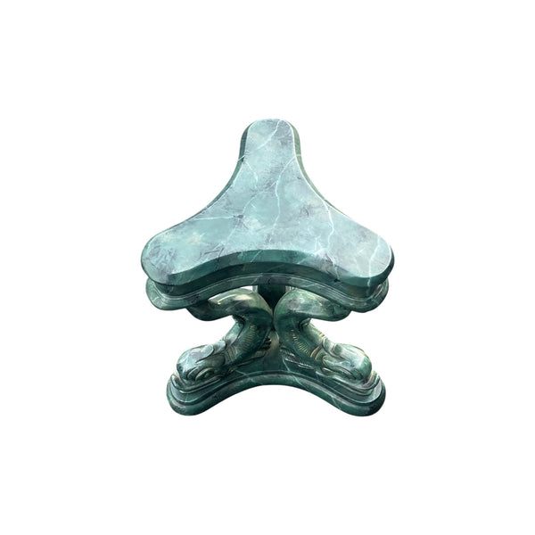 Ballard Designs Attributed Koi Fish Neoclassical Pedestal Dining Side Table