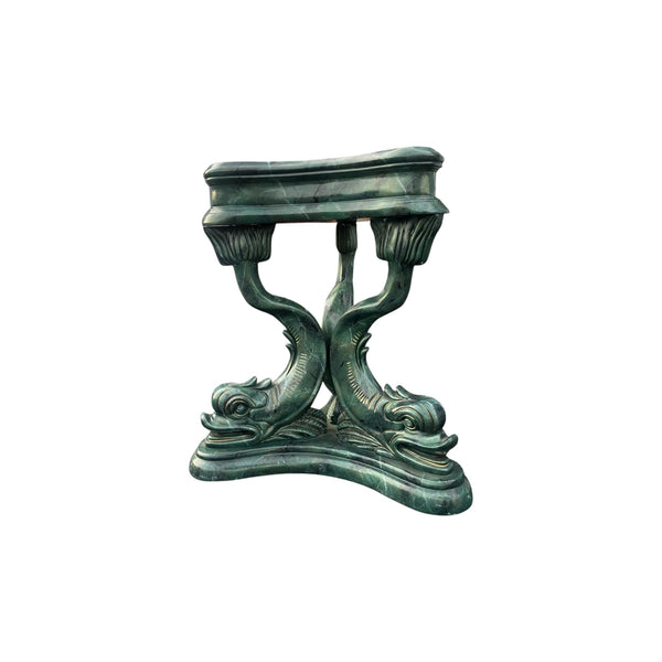 Ballard Designs Attributed Koi Fish Neoclassical Pedestal Dining Side Table