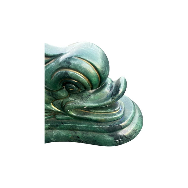 Ballard Designs Attributed Koi Fish Neoclassical Pedestal Dining Side Table