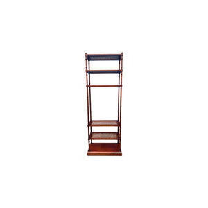 Hickory chair co cane/glass faux bamboo etagere