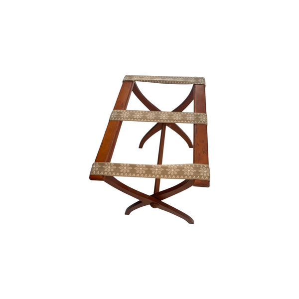 Vintage Scheibe Style Wooden Luggage Rack Stand Tapestry Boho original