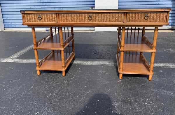 Tommy Bahama British Colonial Bamboo and Rattan Desk