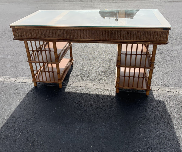 Tommy Bahama British Colonial Bamboo and Rattan Desk