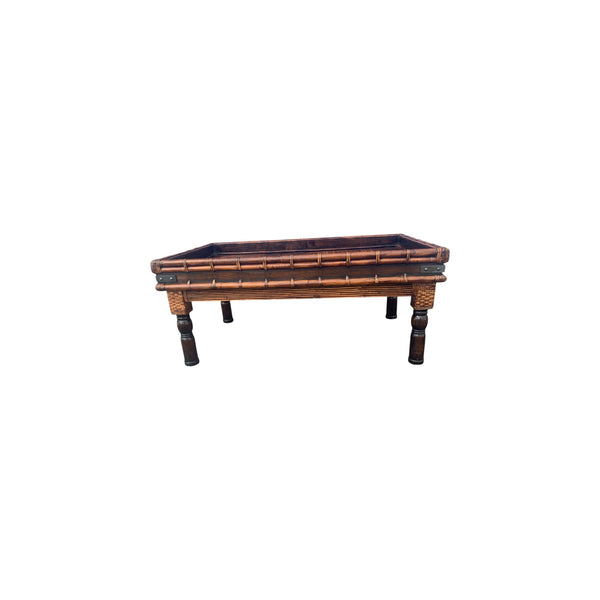 Bamboo and Rattan Tray Coffee Table by Palecek