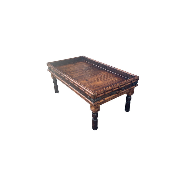 Bamboo and Rattan Tray Coffee Table by Palecek