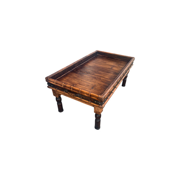 Bamboo and Rattan Tray Coffee Table by Palecek