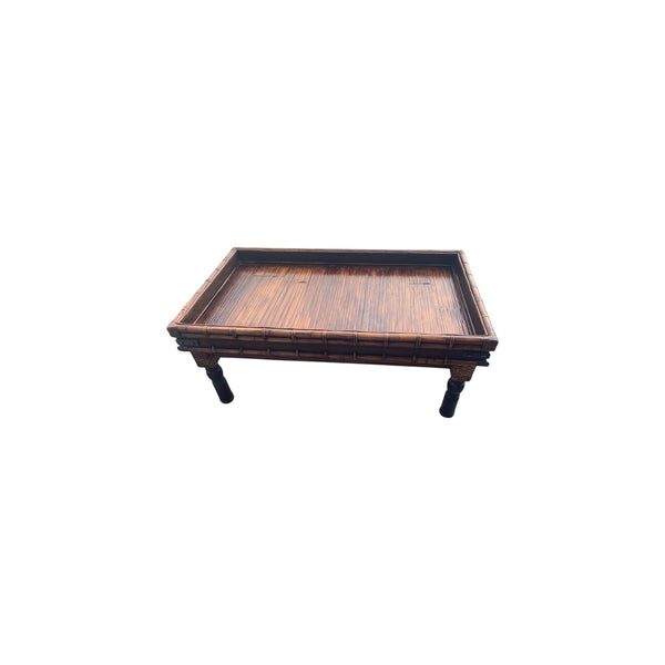 Bamboo and Rattan Tray Coffee Table by Palecek