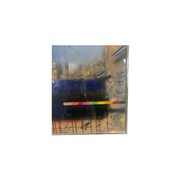 The Jørgen Waring Constellation D oil on board mixed abstract painting signed 86
