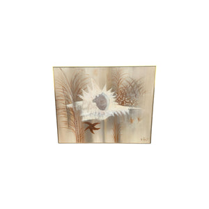 Lee Reynolds Signed Original Canvas Painting Shell/Starfish 5'x 4'