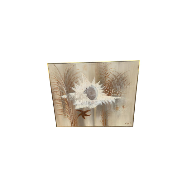 Lee Reynolds Signed Original Canvas Painting Shell/Starfish 5'x 4'
