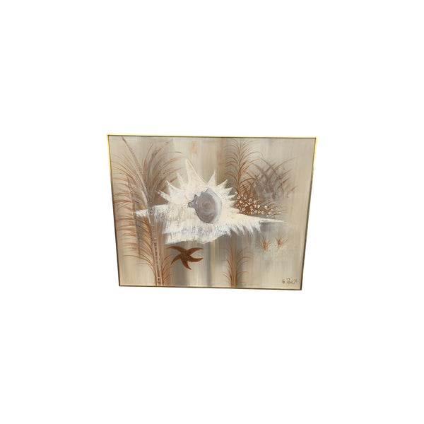 Lee Reynolds Signed Original Canvas Painting Shell/Starfish 5'x 4'