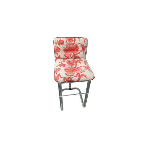 Lion in Frost Mid Century Lucite Swivel Bar Stool