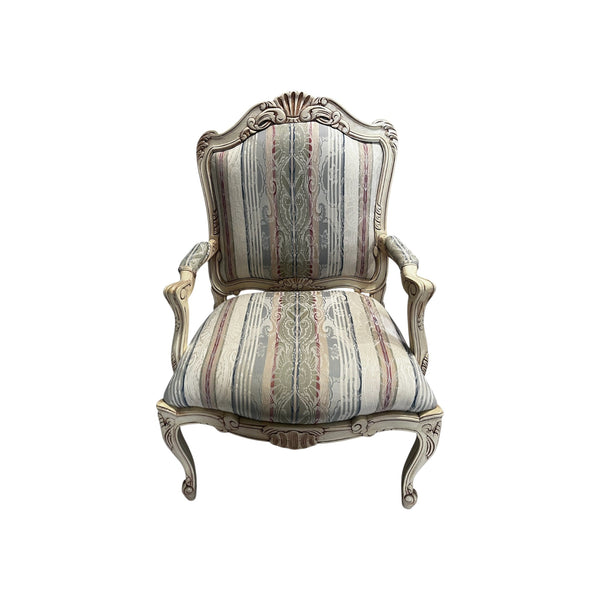 Thomasville French Provincial Louis XV Style Carved Armchairs