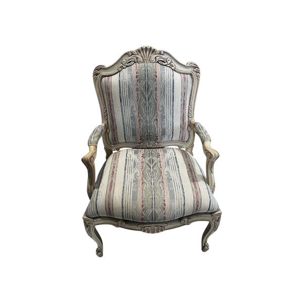 Thomasville French Provincial Louis XV Style Carved Armchairs