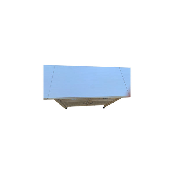 Vintage Dixie Aloha Faux Bamboo Pop-up Server bar cabinet #2
