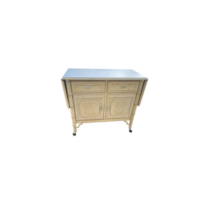 Vintage Dixie Aloha Faux Bamboo Pop-up Server bar cabinet #2
