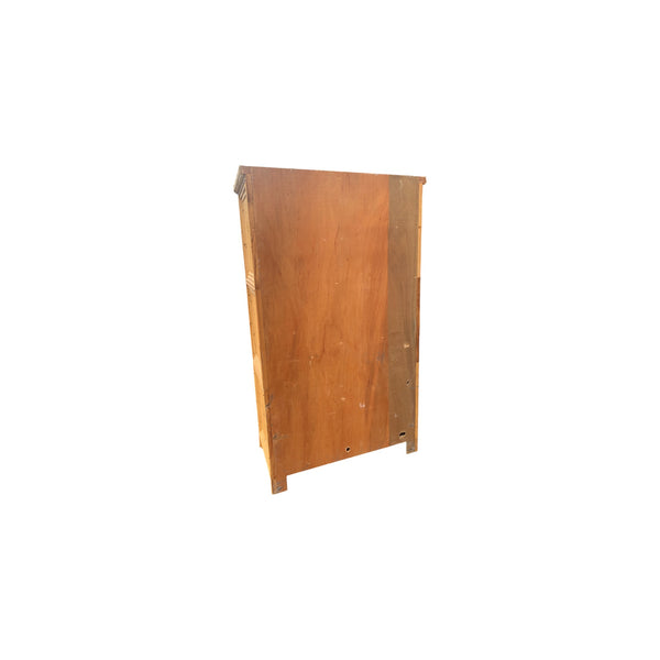 Vintage Split Reed Bamboo Coastal Cabinet