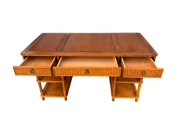 Tommy Bahama British Colonial Bamboo and Rattan Desk (1)