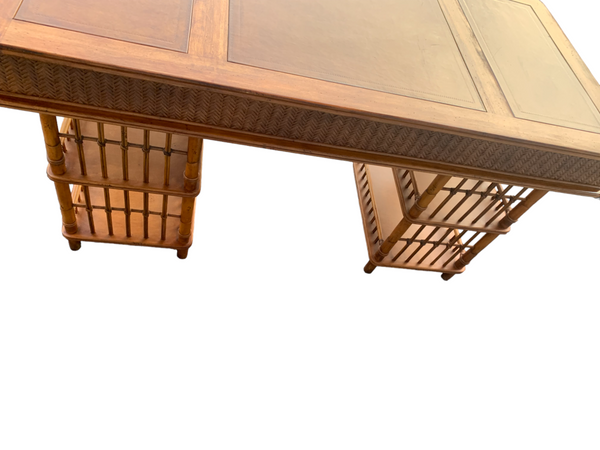 Tommy Bahama British Colonial Bamboo and Rattan Desk (1)