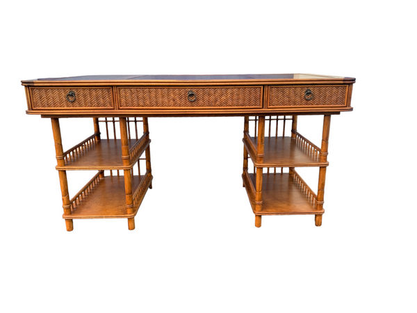 Tommy Bahama British Colonial Bamboo and Rattan Desk