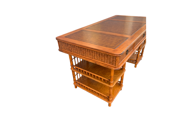 Tommy Bahama British Colonial Bamboo and Rattan Desk