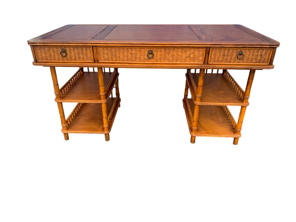 Tommy Bahama British Colonial Bamboo and Rattan Desk (1)