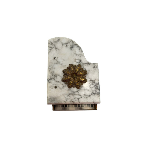 Rare Vintage Thorens Marble top Grand Piano Music Box with Jewelry Compartment
