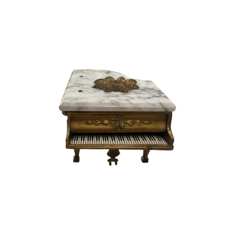 Rare Vintage Thorens Marble top Grand Piano Music Box with Jewelry Compartment