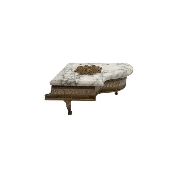 Rare Vintage Thorens Marble top Grand Piano Music Box with Jewelry Compartment