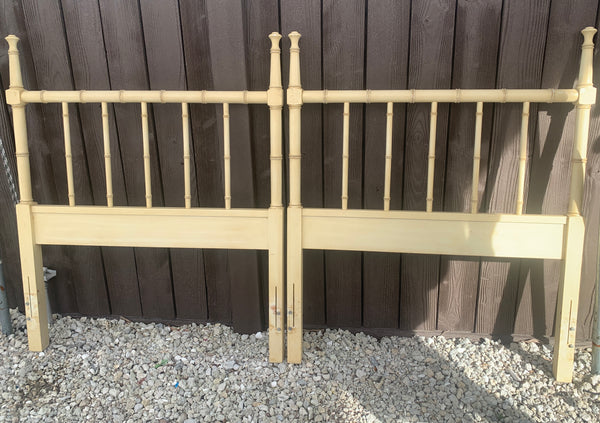 Henry Link Bali Hai Faux Bamboo Twin Size Headboards Hollywood regency