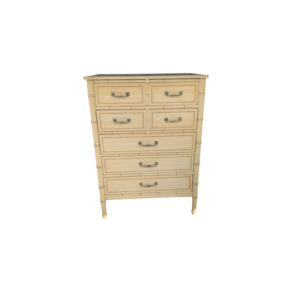 Henry Link Bali Hai Hollywood Regency Faux Bamboo Chest 5 drawers