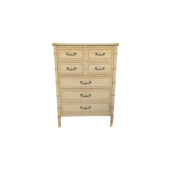 Henry Link Bali Hai Hollywood Regency Faux Bamboo Chest 5 drawers