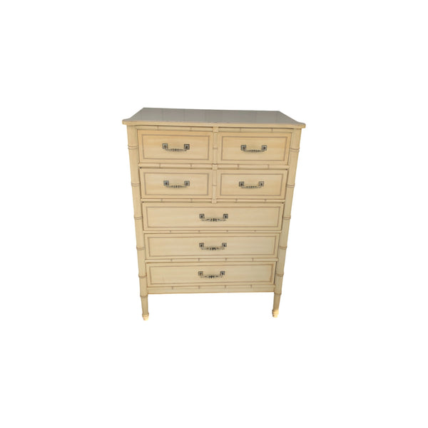 Henry Link Bali Hai Hollywood Regency Faux Bamboo Chest 5 drawers