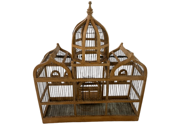 Vintage TAJ MAHAL Style wooden Bird cage dome top Brighton Pavillion Bird Cage