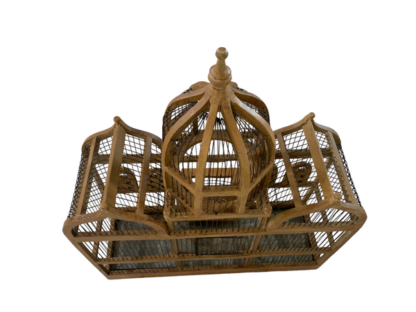 Vintage TAJ MAHAL Style wooden Bird cage dome top Brighton Pavillion Bird Cage