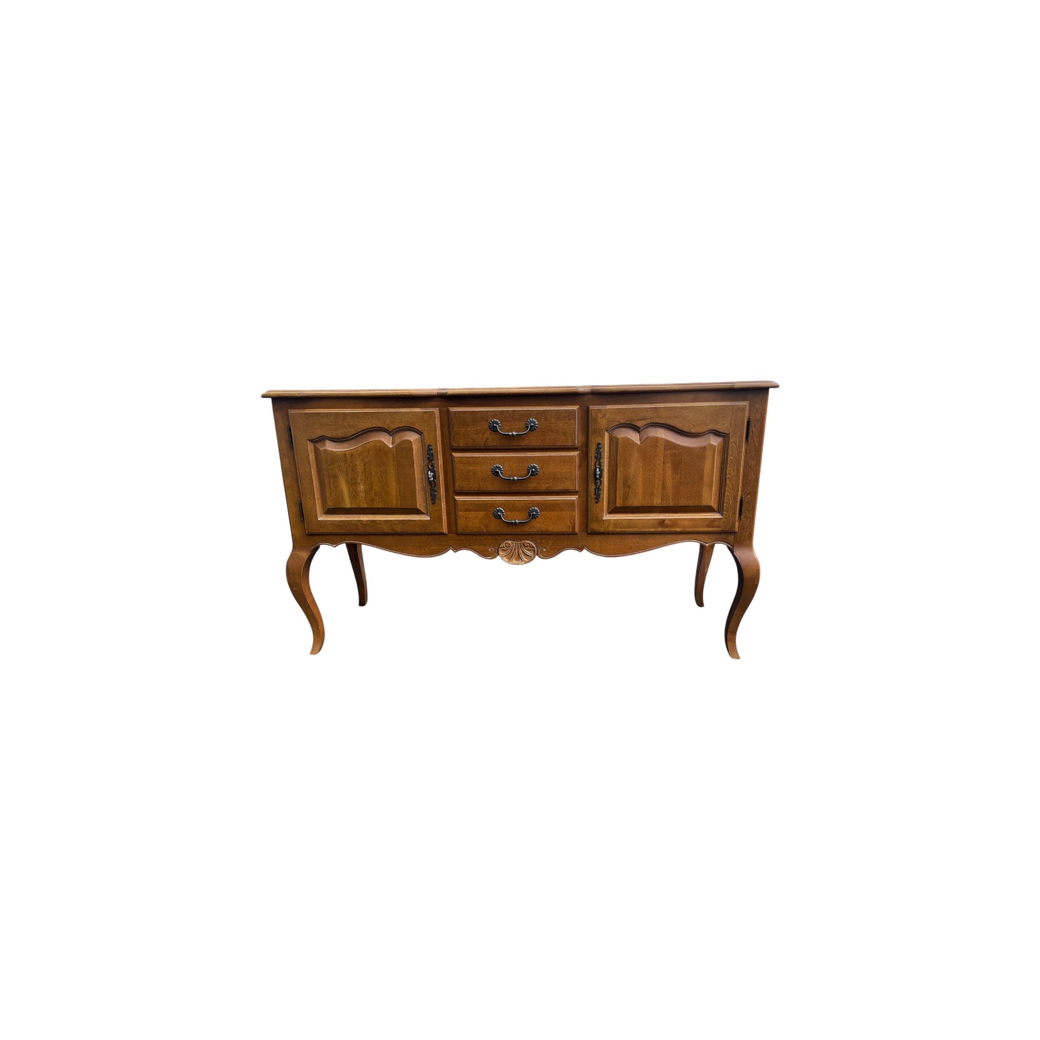 Ethan Allen Country French Collection Solid Birch 3 Drawer Buffet or Sideboard