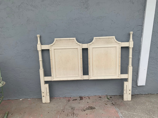 Vintage Pagoda Faux Bamboo Queen Headboard