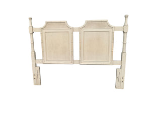 Vintage Pagoda Faux Bamboo Queen Headboard