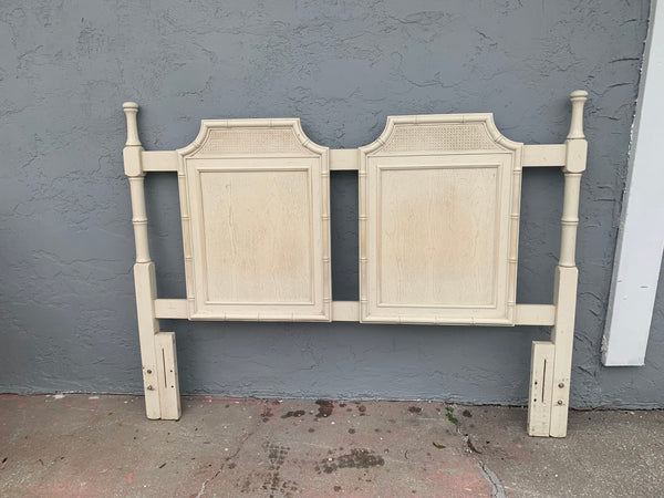 Vintage Pagoda Faux Bamboo Queen Headboard