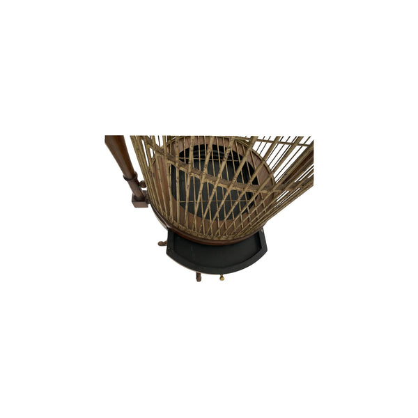 English Campaign Style Hanging Bird Cage H 70.75"