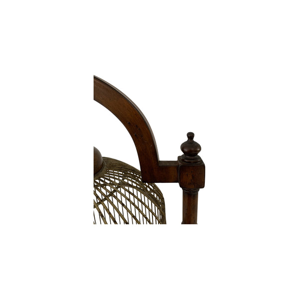 English Campaign Style Hanging Bird Cage H 70.75"