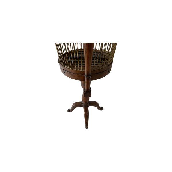 English Campaign Style Hanging Bird Cage H 70.75"