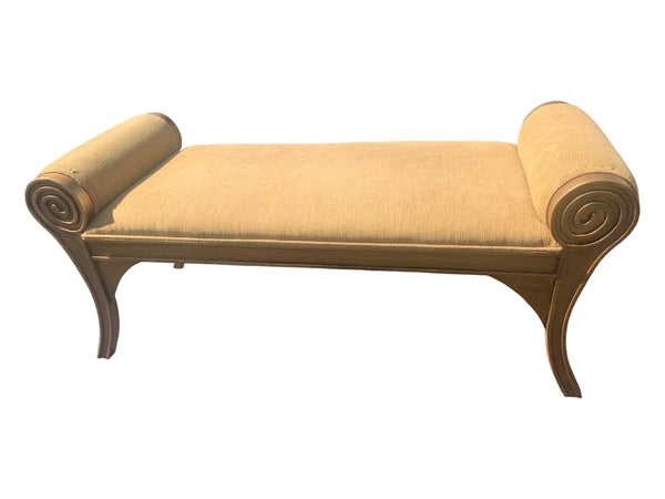 Vintage Regency Swirl Flared Bench