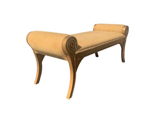 Vintage Regency Swirl Flared Bench