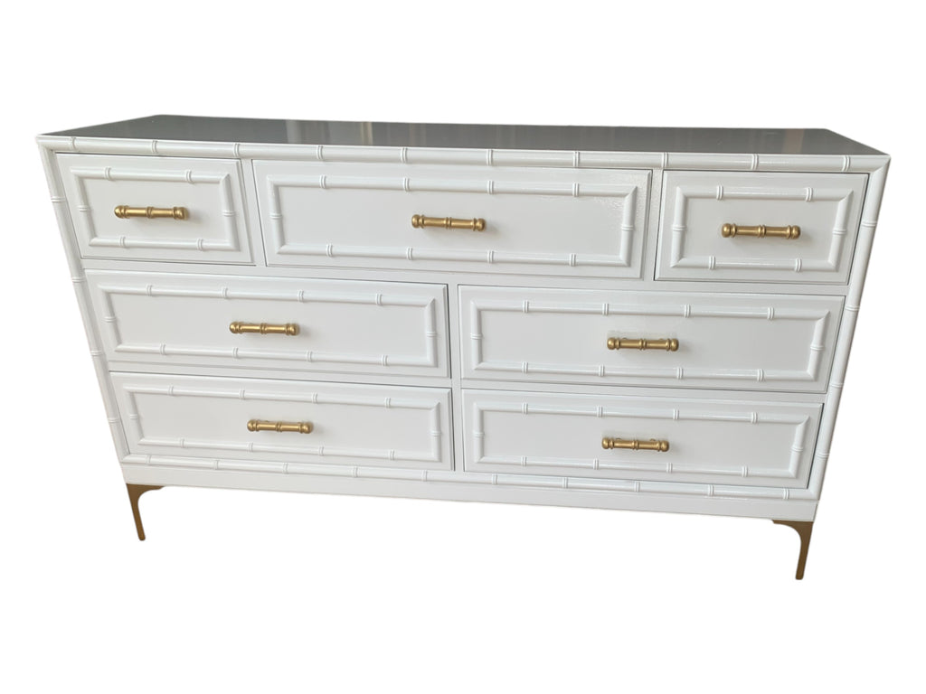 Vintage Dixie Aloha Collection Faux Bamboo Dresser with 7 Drawers Glos DEG Furniture Designs Vintage Dixie Aloha Collection Faux Bamboo Dresser with 7 Drawers Glos DEG Furniture Designs