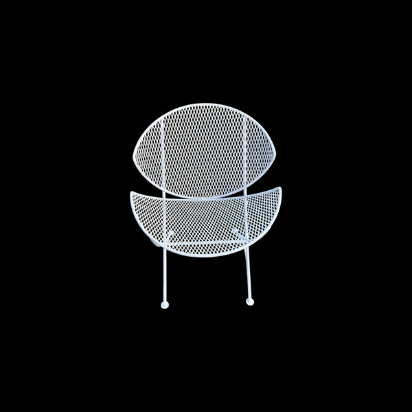 Orange Slice Clam Shell Patio Chair Maurizio Tempestini for Salterini White
