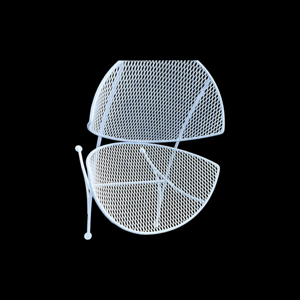 Orange Slice Clam Shell Patio Chair Maurizio Tempestini for Salterini White