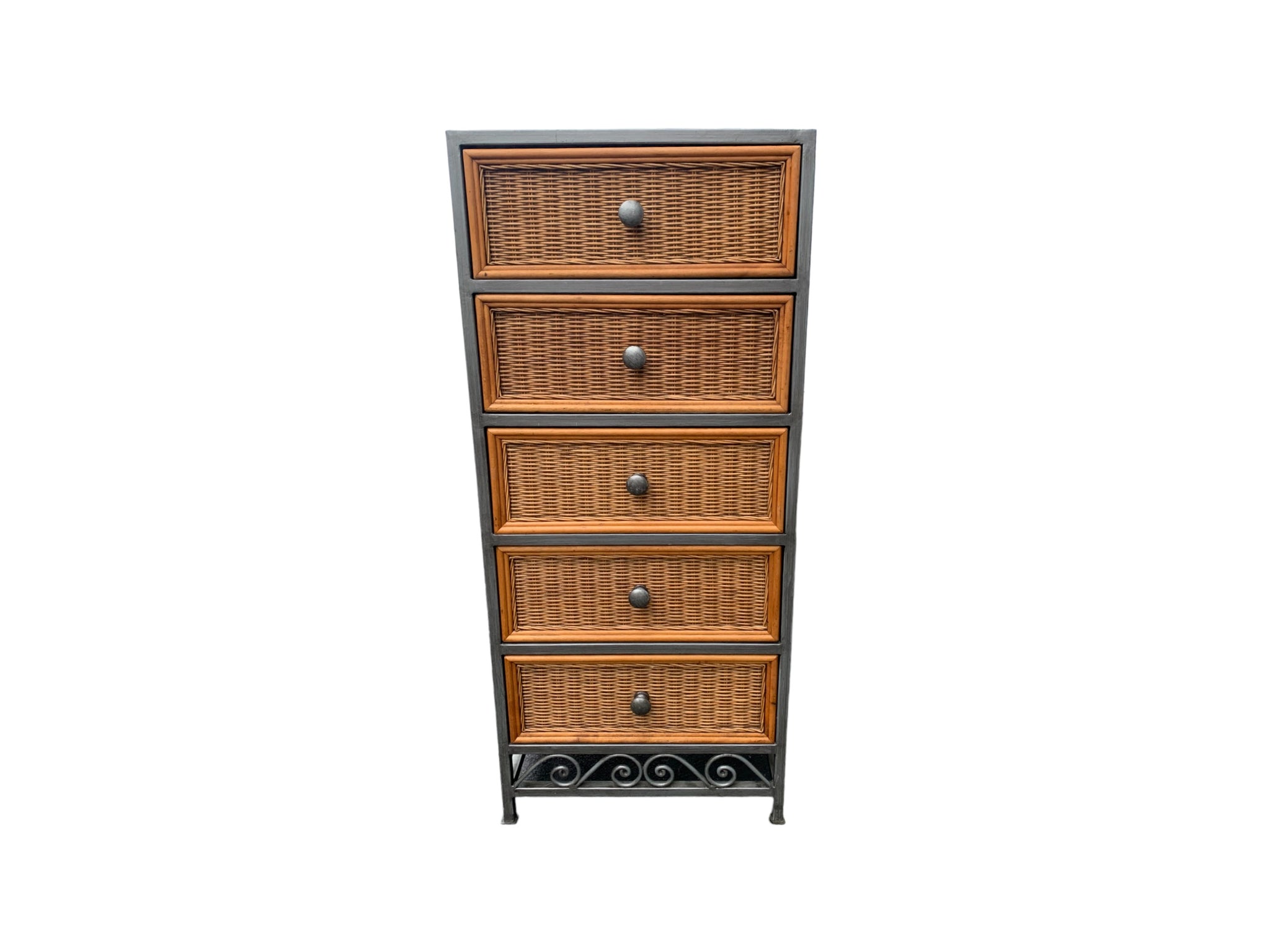 Pier 1 Miranda Lingerie Chest 5 drawers wicker and wrought iron. DEG Furniture Designs Pier 1 Miranda Lingerie Chest 5 drawers wicker and wrought iron. DEG Furniture Designs