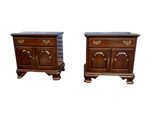 Ethan Allen Georgian Court Heirloom Cherry Nightstands a Pair