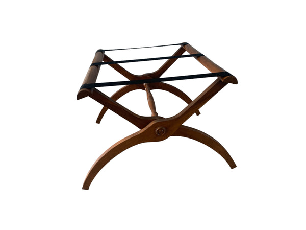 Mid Century Wooden Luggage Rack Stand